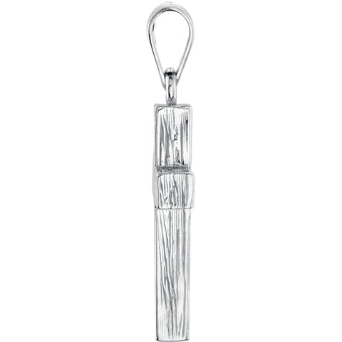 14k White Gold Cross Pendant