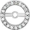 14k White Gold 1/8 ctw. Diamond Halo-Style Earring Jackets