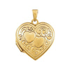 Yellow Gold Plated Sterling Silver Double Heart Locket