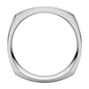 14k White Gold 6mm Square Comfort Fit Band, Size 8