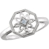 Diamond Fashion Ring in Sterling Silver ( Size 7 )