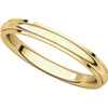 14k Yellow Gold 2.5mm Comfort Fit Edge Band , Size 6.5