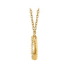 14k Yellow Gold 1/5 CTW Diamond Oval Cluster 16-18" Necklace