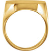 14k Yellow Gold 20x22mm Men's Signet Ring , Size 10