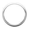 14k White Gold 3.5mm Half Round Band, Size 8