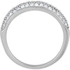 14k White Gold 1/2 CTW Diamond Pavé Anniversary Band , Size 7