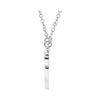 14k White Gold Graduated Heart 17.5" Necklace