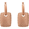 14k Rose Gold Pierced Style Hoop Earrings