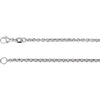 2.5 mm Rolo Chain in 18k White Gold ( 18-Inch )
