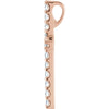 14k Rose Gold 5/8 CTW Diamond Cross Pendant
