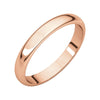 Half Round Wedding Band Ring in 14k Rose Gold ( Size 5.5 )