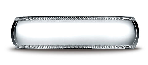 Benchmark-18K-White-Gold-6mm-Slightly-Domed-Traditional-Oval-Wedding-Band-Ring-with-Milgrain--Size-4.25--36018KW04.25