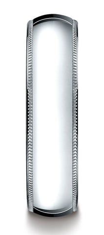 Benchmark-18K-White-Gold-6mm-Slightly-Domed-Traditional-Oval-Wedding-Band-Ring-with-Milgrain--Size-4.5--36018KW04.5