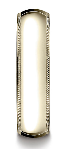 Benchmark-18K-Yellow-Gold-6mm-Slightly-Domed-Traditional-Oval-Wedding-Band-Ring-with-Milgrain--Size-4.5--36018KY04.5