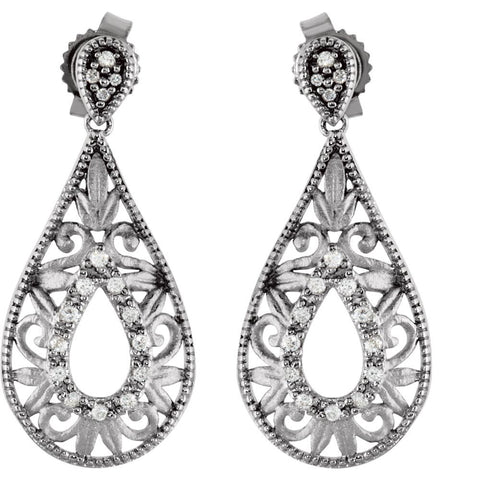 Sterling Silver 1/10 CTW Diamond Earrings