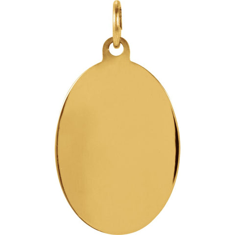 14k Yellow Gold 18.75x13.5mm St. Joseph Oval Medal