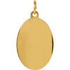 14k Yellow Gold 18.75x13.5mm St. Joseph Oval Medal