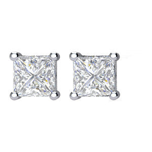 14k White Gold 1/4CTW Diamond Earrings
