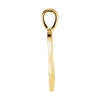 14k Yellow Gold Heart print Happy Mothers Day Pendant