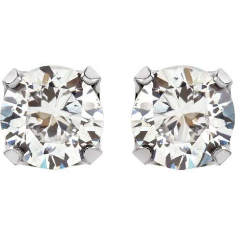 Stainless Steel 5mm Round Piercing Earrings