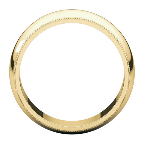 18k Yellow Gold 7mm Milgrain Band, Size 9