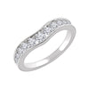 14k White Gold 3/4 ctw. Diamond Contour Band, Size 7