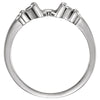 14k White Gold Shadow Band, Size 6.75