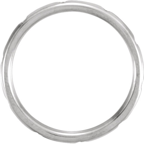 14k White Gold 1/10 CTW Diamond Eternity Band, Size 6