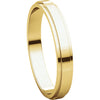 14k Yellow Gold 3mm Flat Edge Band, Size 11