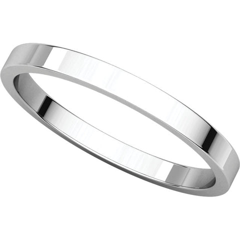 Sterling Silver 2mm Flat Band, Size 7
