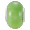 Kera Lime Green Glass Bead in Sterling Silver