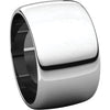Sterling Silver 12mm Half Round Band, Size 6