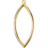 Marquise Shaped Dangle in 14K Yellow Gold