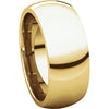 10k Yellow Gold 8mm Comfort Fit Band, Size 12
