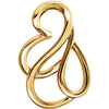 14k Yellow Gold Freeform Chain Slide