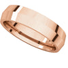 10k Rose Gold 6mm Knife Edge Comfort Fit Band, Size 7.5