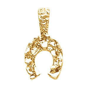 14k Yellow Gold Horseshoe Pendant