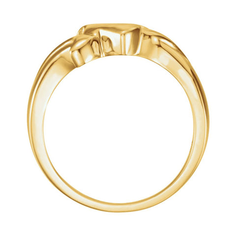 14k Yellow Gold Holy Spirit Dove Ring, Size 7