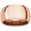 14k Rose Gold 10mm Comfort Fit Band, Size 9