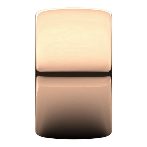 14k Rose Gold 12mm Half Round Band, Size 11