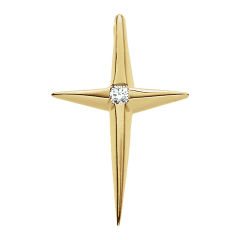 14k Yellow Gold Cross Pendant Mounting