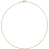 18k Yellow Gold 1mm Solid Cable 20" Chain