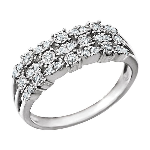 14k White Gold 1/4 CTW Diamond Anniversary Band, Size 7