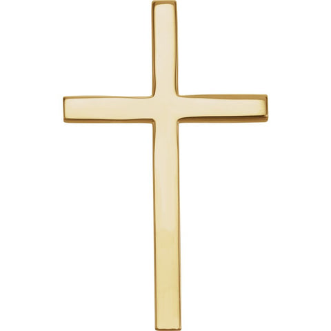 14k Yellow Gold 29.5x18.25mm Cross Pendant