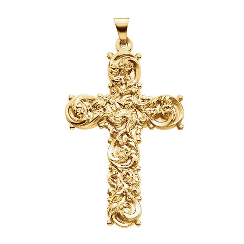 14k Yellow Gold Cross Pendant