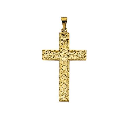 14k Yellow Gold Cross Pendant