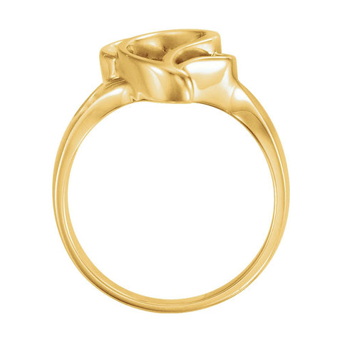 14k Yellow Gold Freeform Ring, Size 6