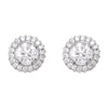 14k White Gold 3/4 CTW Diamond Earrings