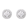14k White Gold 3/4 CTW Diamond Earrings