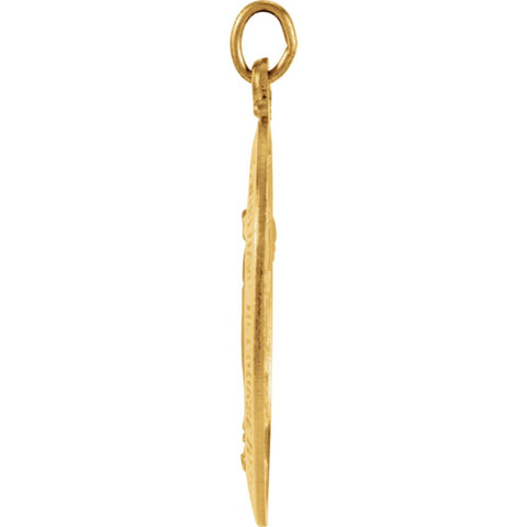 14k Yellow Gold 26x18mm Oval Miraculous Medal
